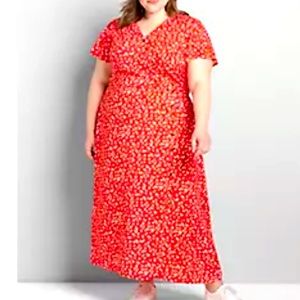 Lane Bryant button front midi dress
